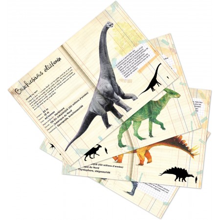 Puzzle 500 Dinozaury z kartami edukacyjnymi, Vilac