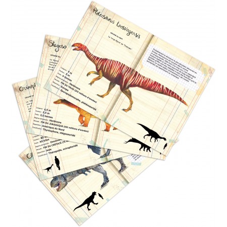 Puzzle 500 Dinozaury z kartami edukacyjnymi, Vilac