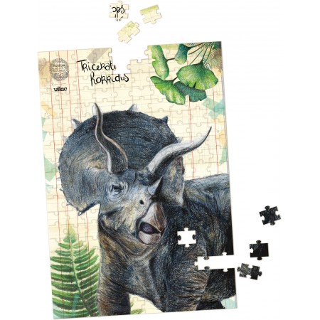 3 puzzle 200 Dinozaury z plakatami, Vilac