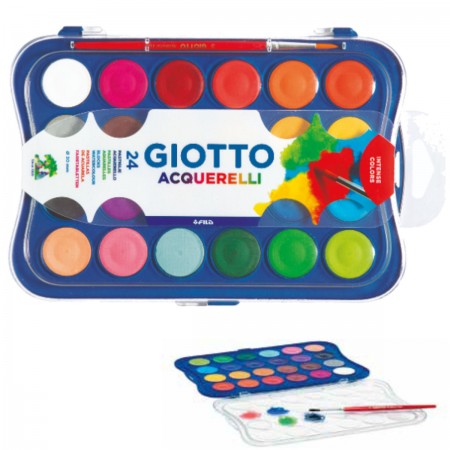 Giotto 24 farby akwarelowe w kostkach 30mm | Dadum