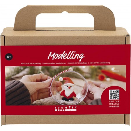 Mini Craft Kit Modelling, Santa Claus, red/white